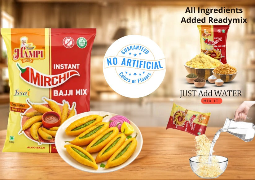 Hampi Gold Instant Bajji Bonda Mix Just Add Water & Mix it 500 g