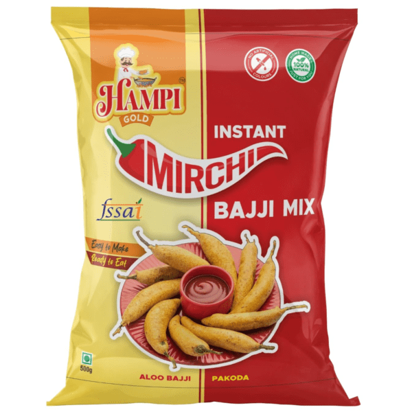 Hampi Gold Instant Bajji Bonda Mix - 500 Grams,  Ready Mix, Just Add Water Mix it, 100% Healthy Breakfast Mix -