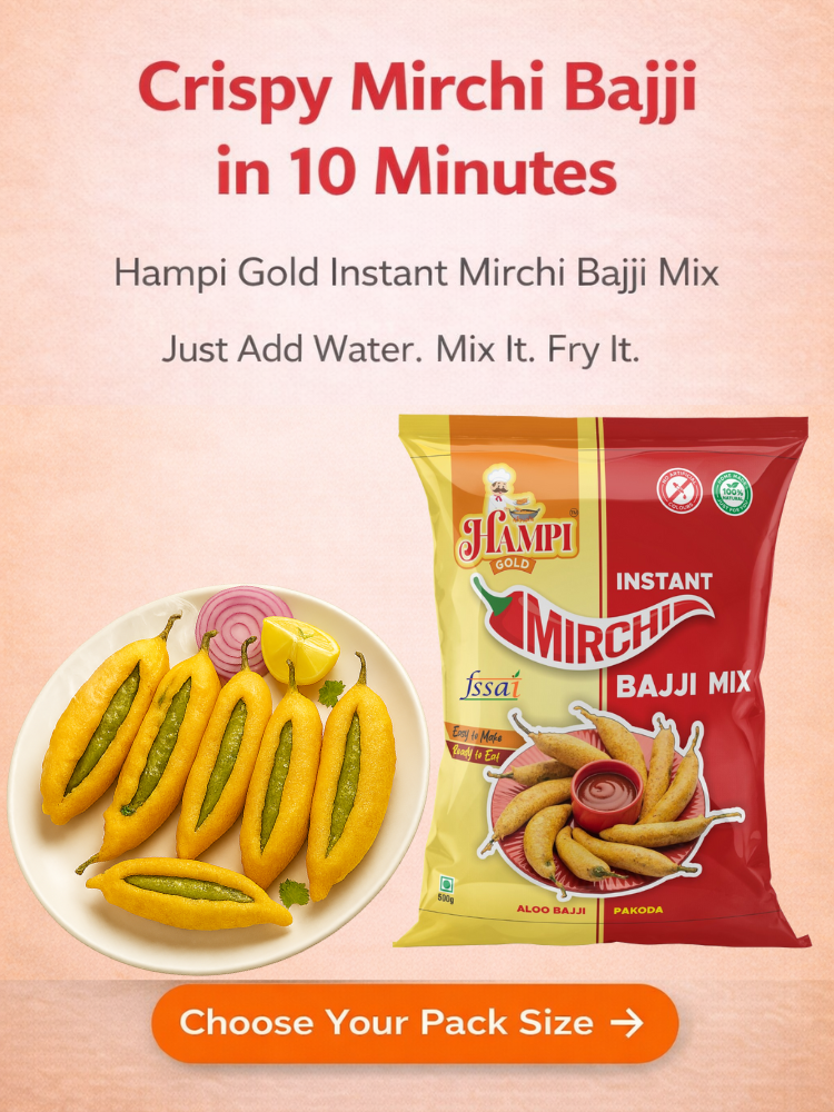 Hampi golf instant bajji bonda mix instant mirchi bajji mix